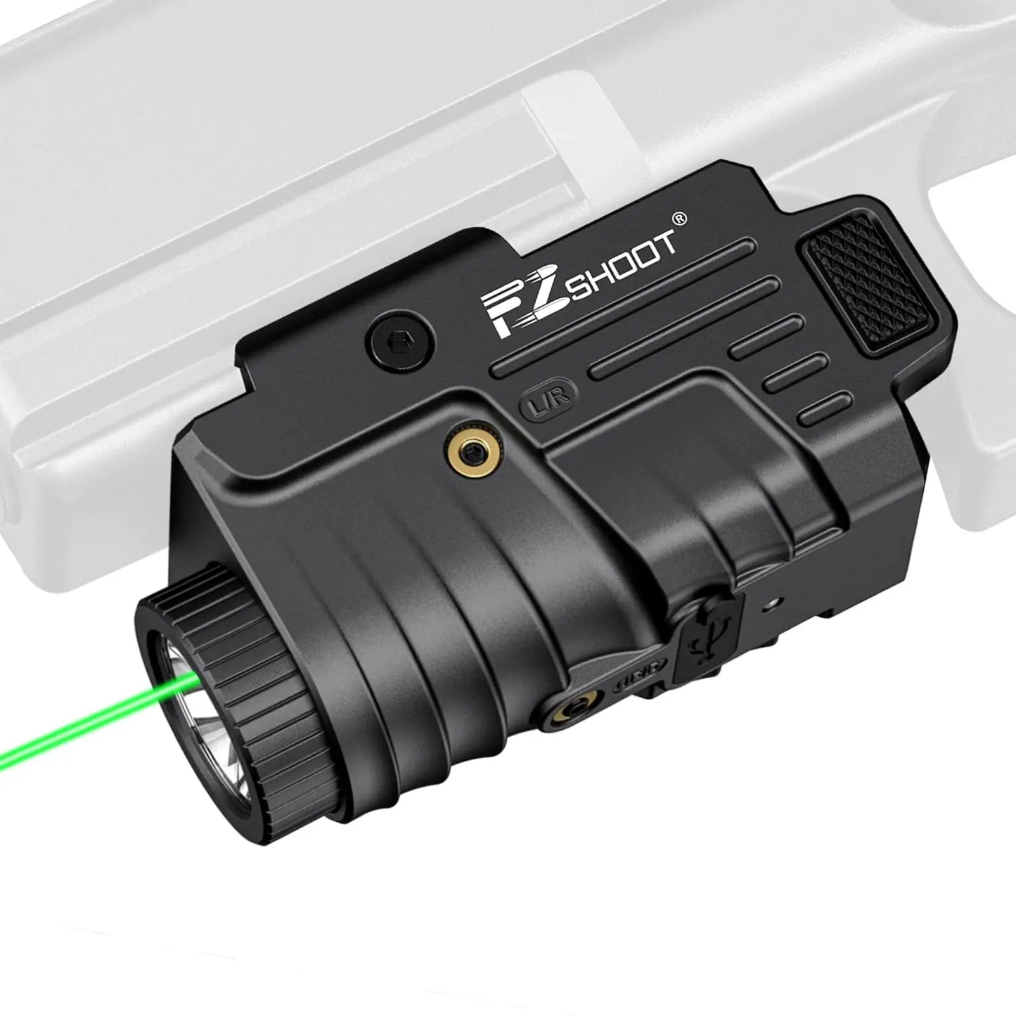 EZ shoot Flashlight 800 Lumens Pistol Green Light Laser Combo