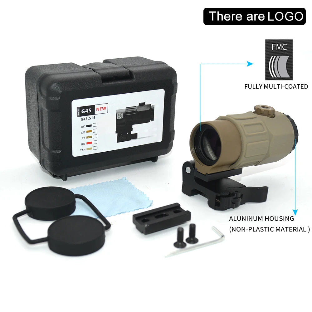 Tactical Eotech G33, G43, and G45 Sight Fixed 3X 5X Magnifier Scope