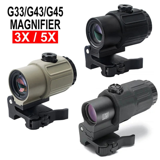 Tactical Eotech G33, G43, and G45 Sight Fixed 3X 5X Magnifier Scope